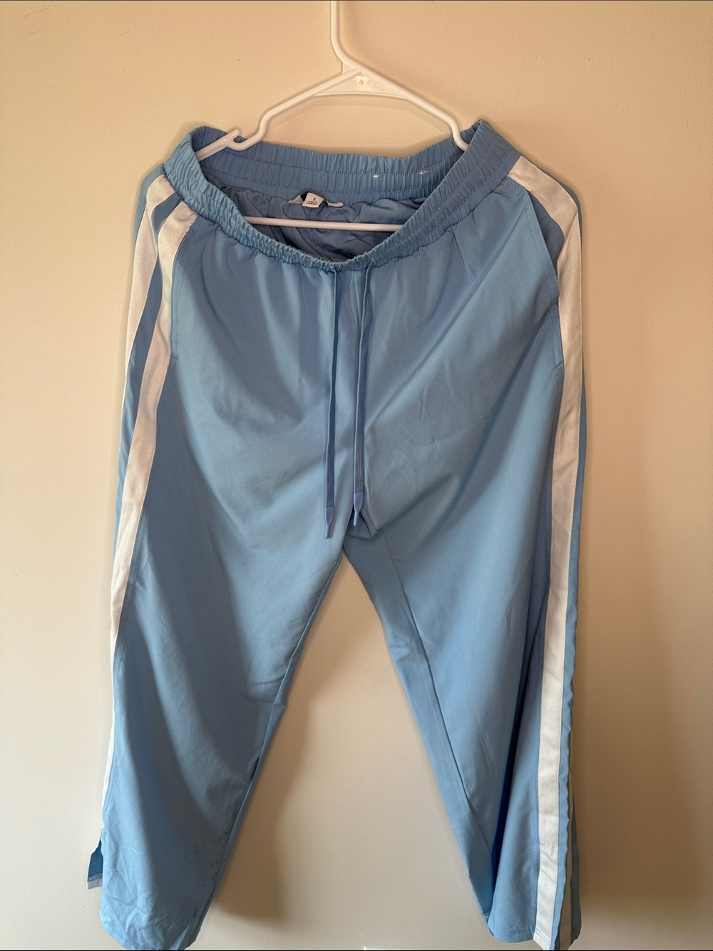 JoyLab Light Blue Jogger Pants with White Side Stripes